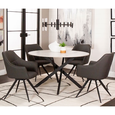 Nero Marco 5 Piece Dining Set