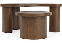  brown occasional tables all   