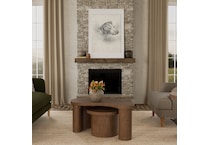  brown occasional tables all   