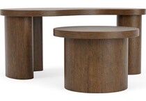  brown occasional tables all   