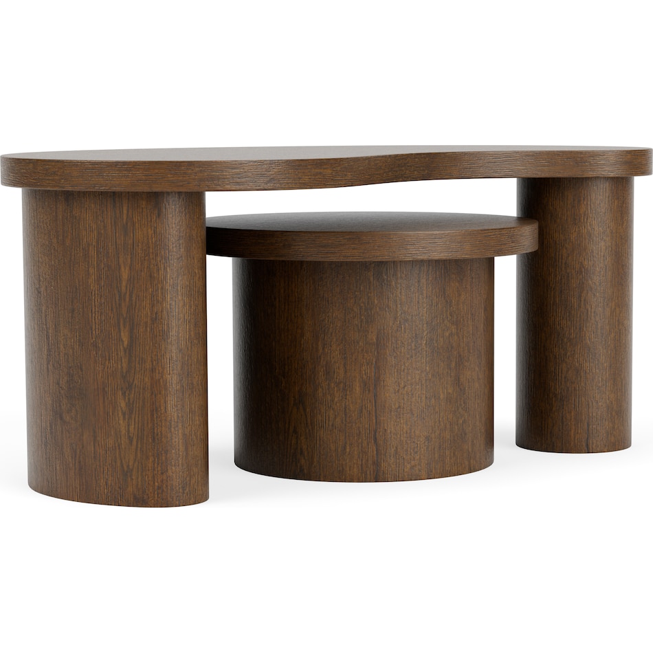  brown occasional tables all   
