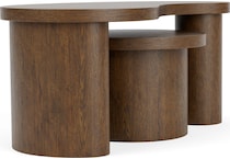  brown occasional tables all   
