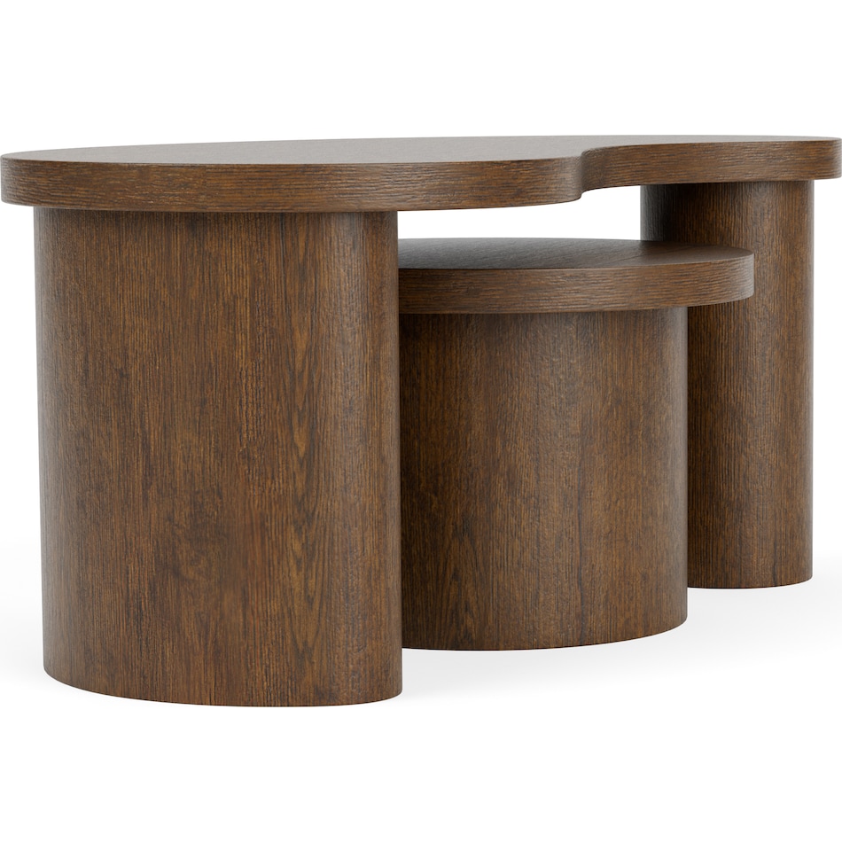  brown occasional tables all   