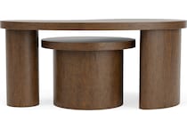  brown occasional tables all   