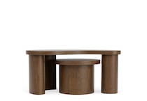  brown occasional tables all   