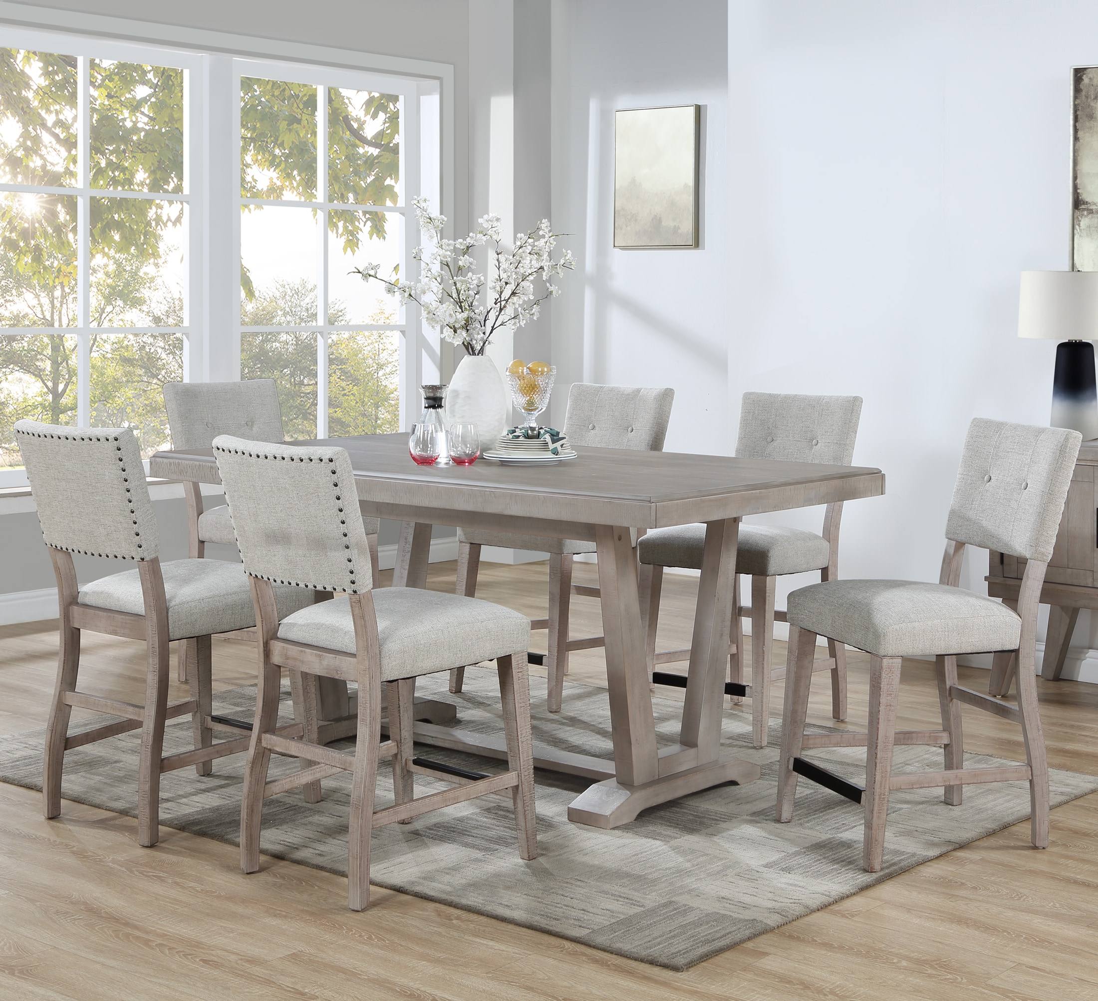 Lucy 7 Piece Counter Dining Set