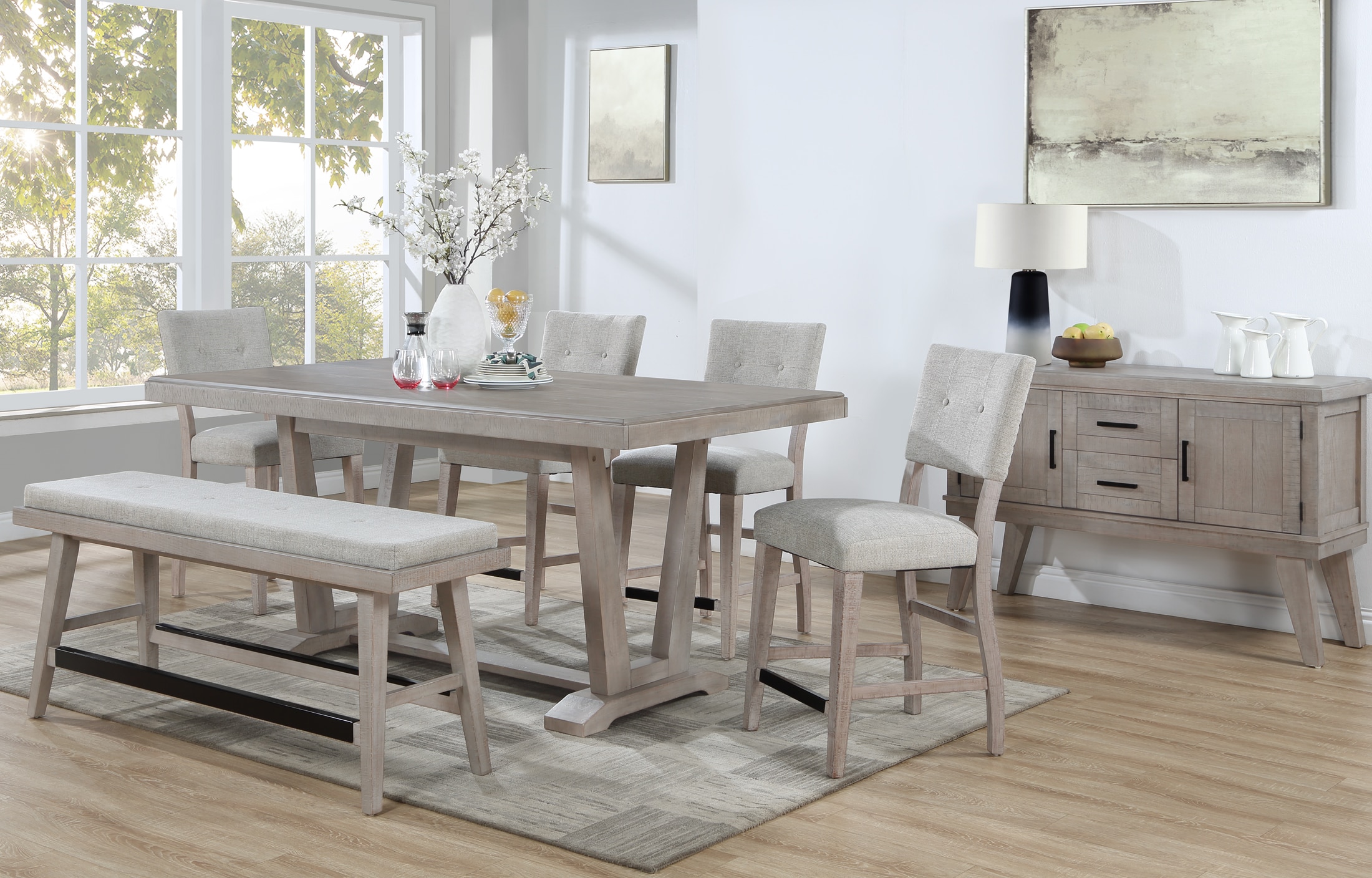 Lucy 6 Piece Counter Dining Set