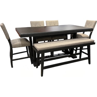 Lucy 6 Piece Counter Dining Set