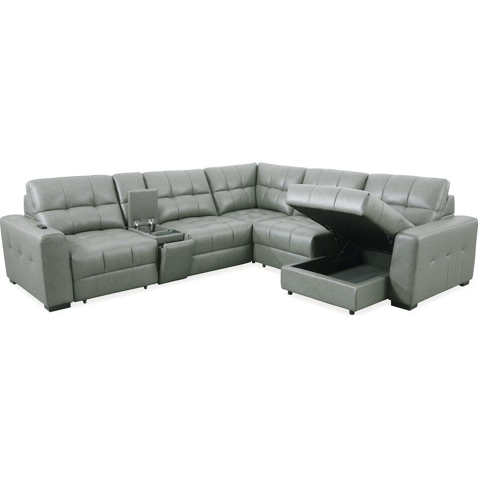  gray leather   