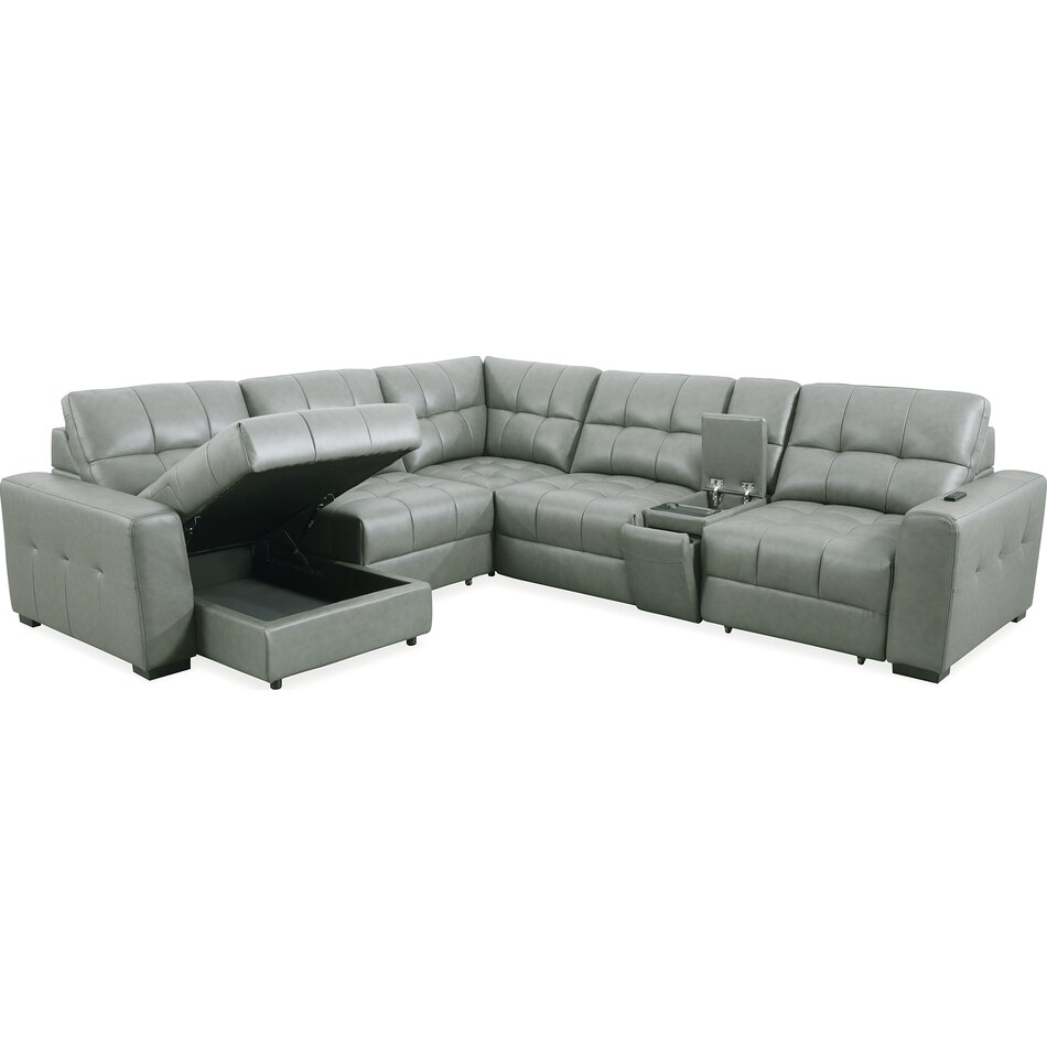 gray leather   