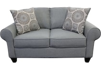  blue loveseat   