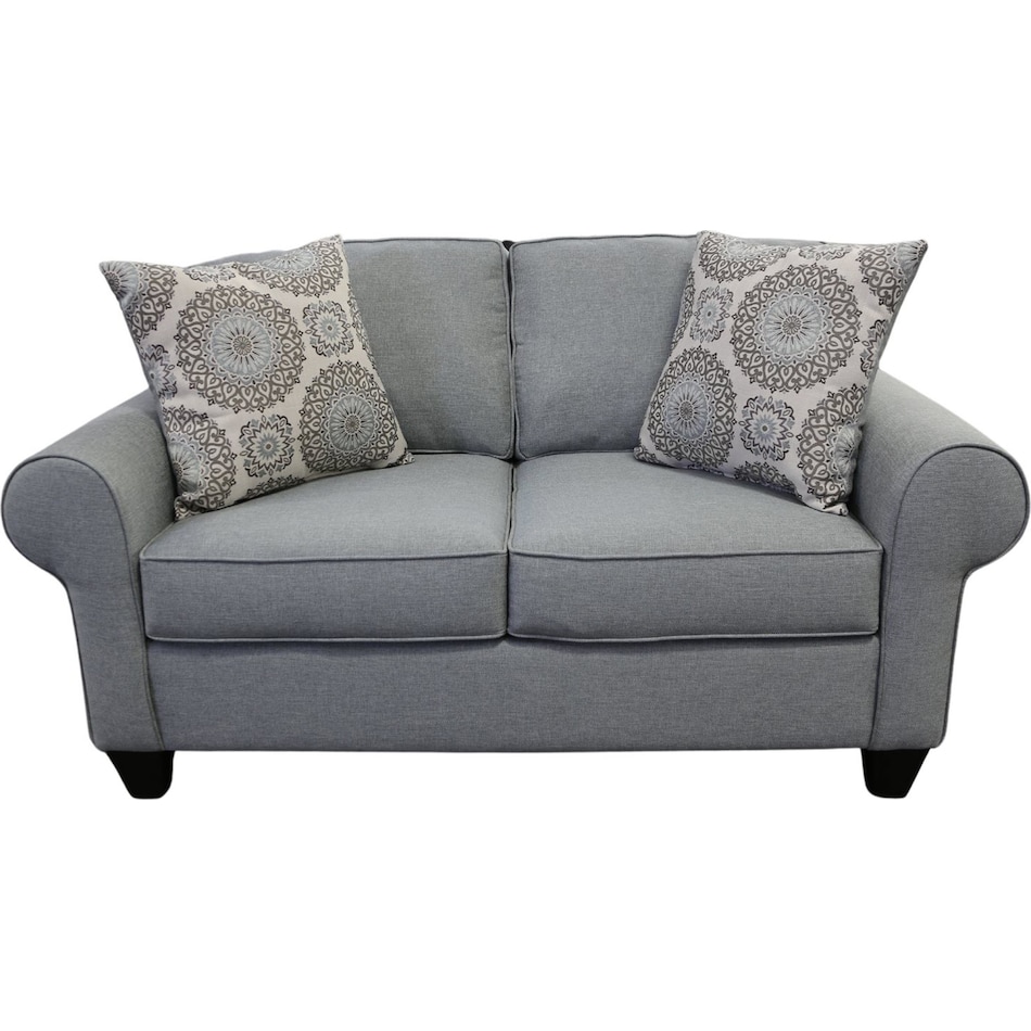  blue loveseat   