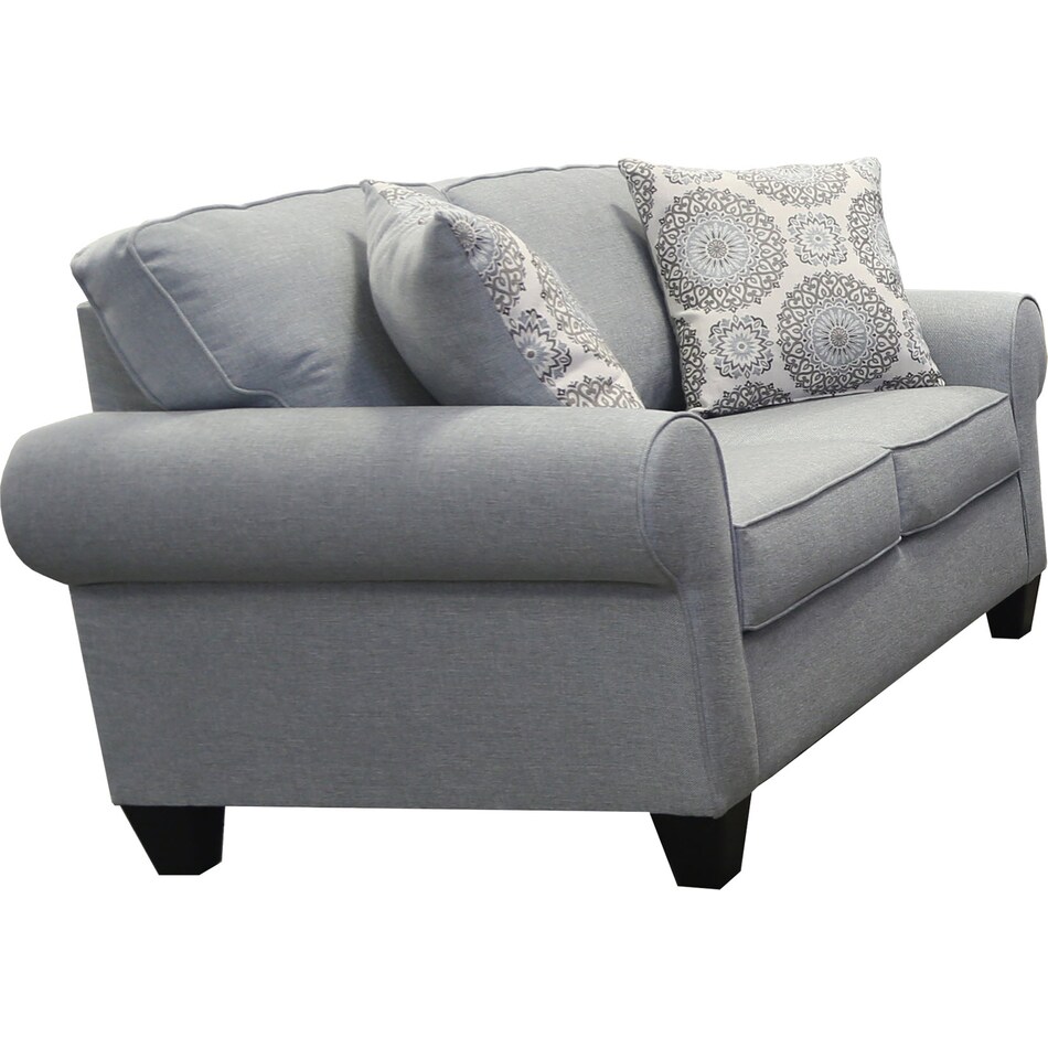  blue loveseat   