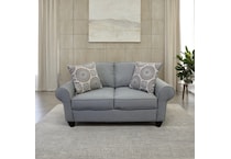  blue loveseat   