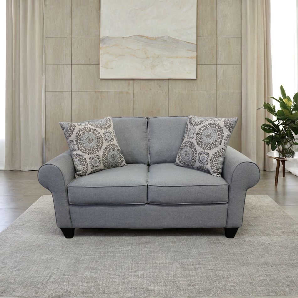  blue loveseat   