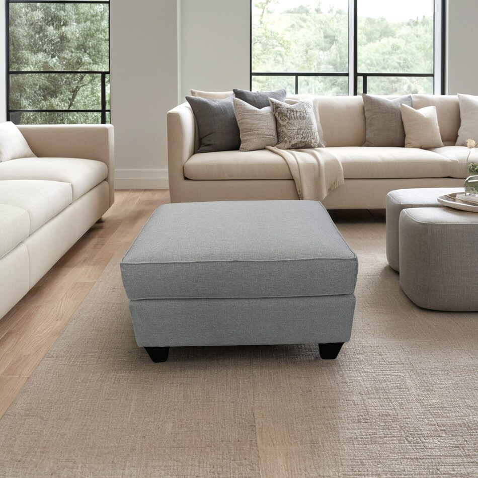  blue ottoman   
