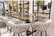  taupe dining room   