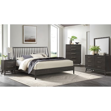 Bay Side Black 5 Piece Queen Bedroom