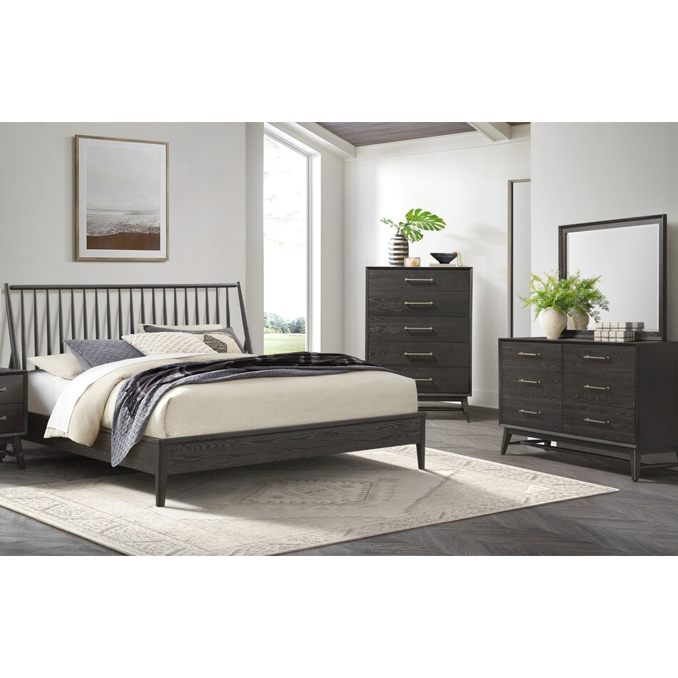  black master bedroom   