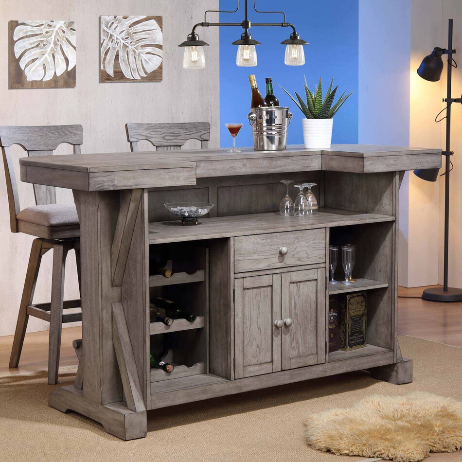  gray pub   bar units   stools   