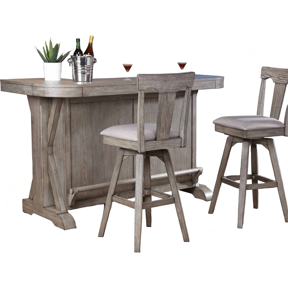  gray pub   bar units   stools   