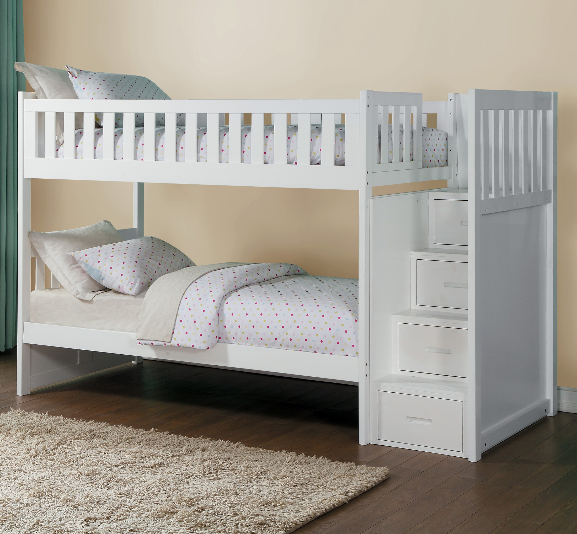 Colors Twin Over Twin Step Bunk
