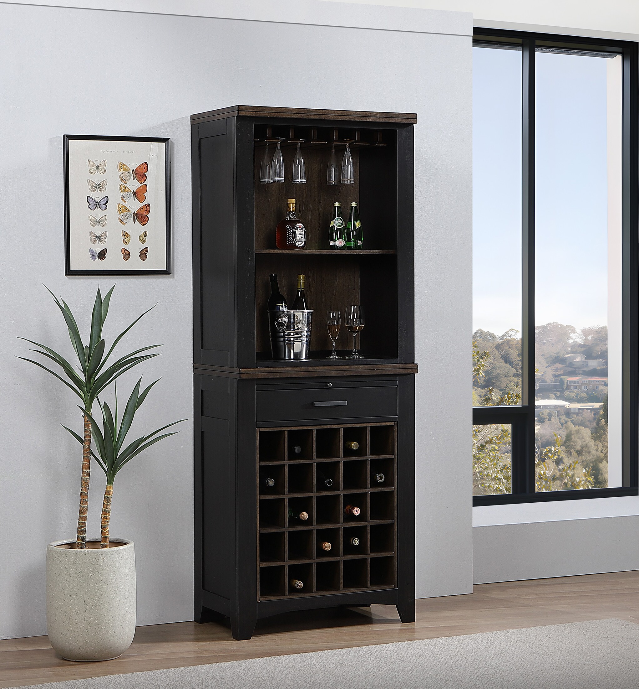 Ashford 2 Piece Wall Bar Cabinet