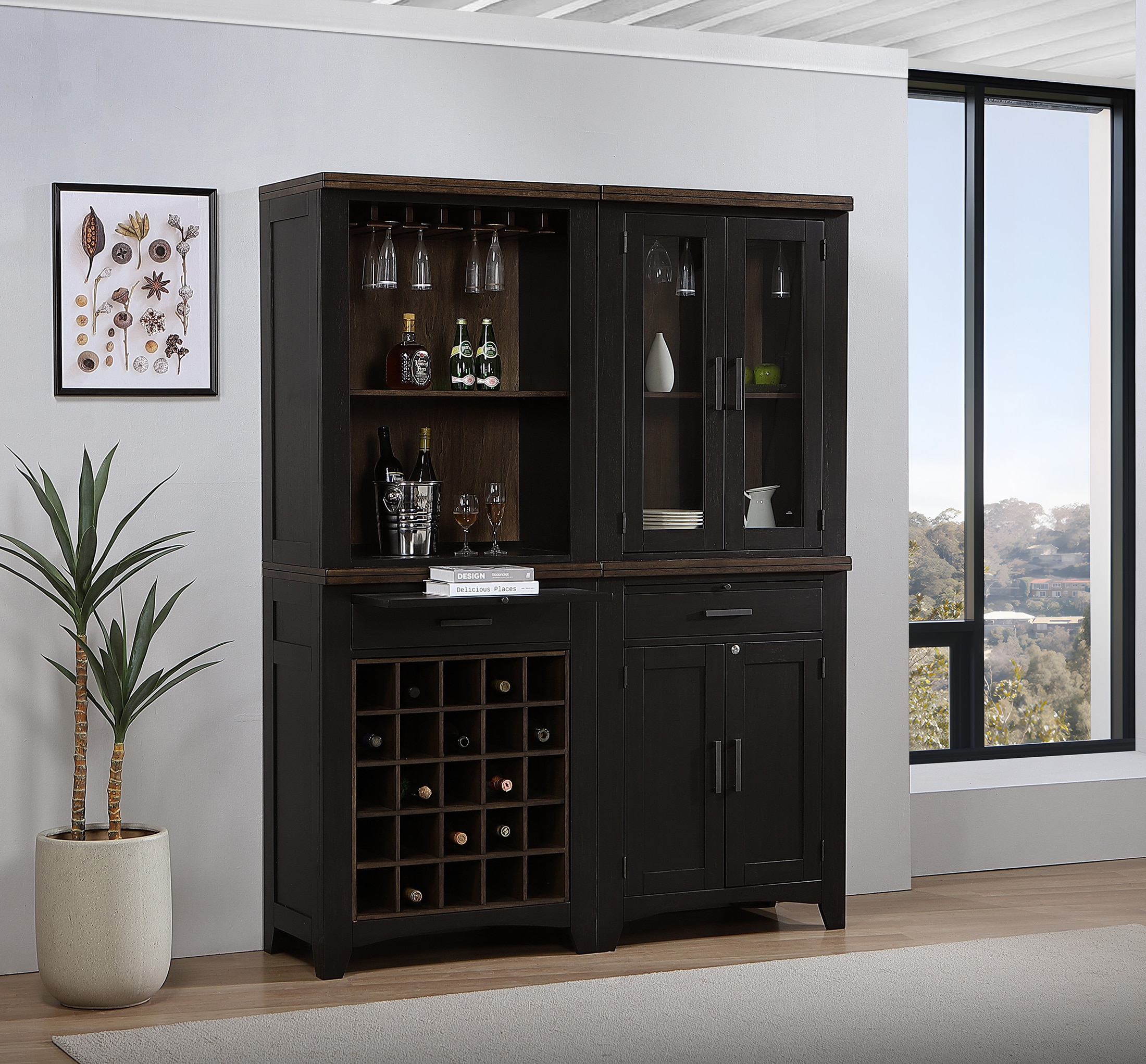 Ashford 4 Piece Wall Bar Cabinet