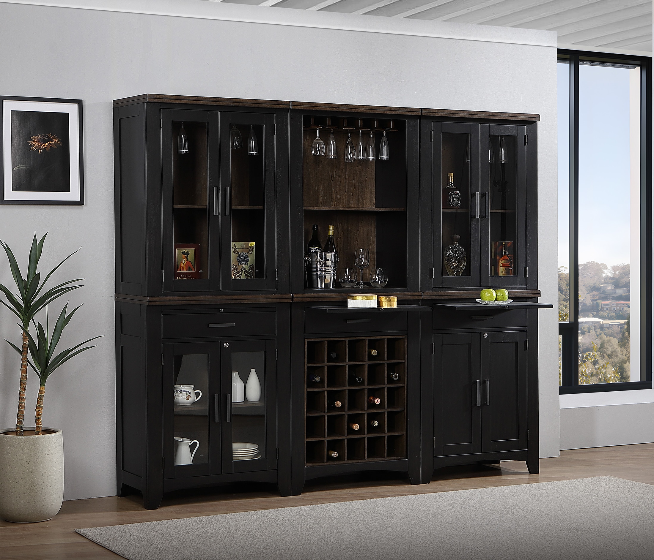 Ashford 6 Piece Wall Bar Cabinet
