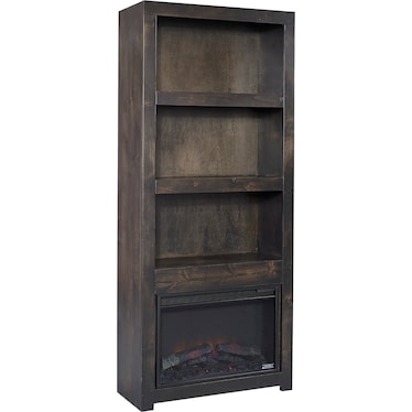 Bookcase with Fireplace Insert