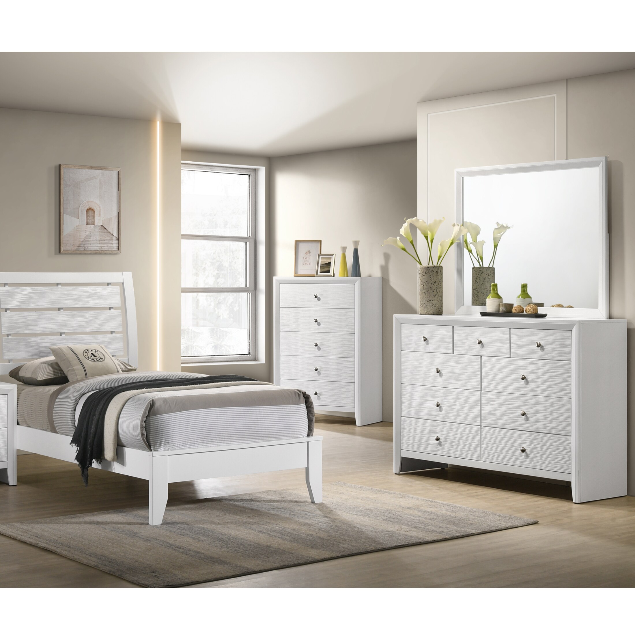 Evan 4 Piece Twin Bed Set