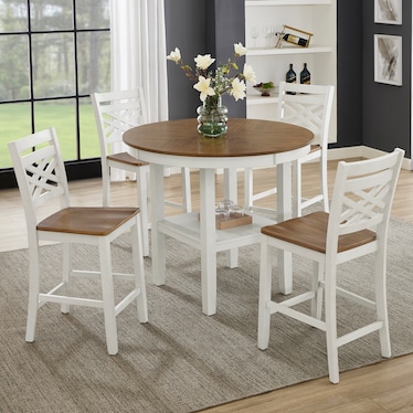 Harlin 5 Piece Counter Dining Set