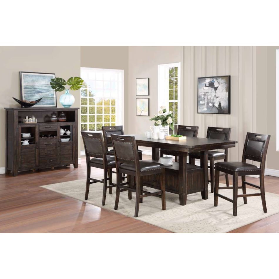  brown pub   bar units   stools   