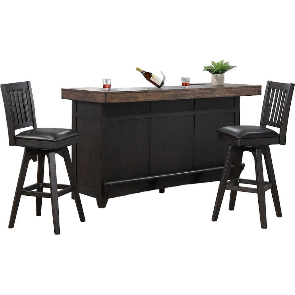  black pub   bar units   stools   