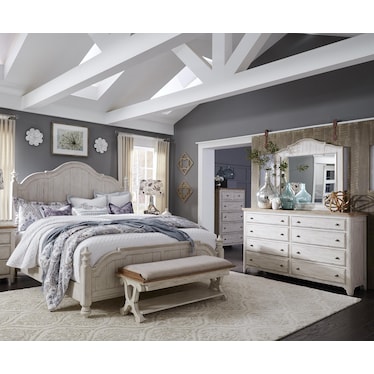 Farmhouse Reimagined 4 Piece Queen Bedroom Set