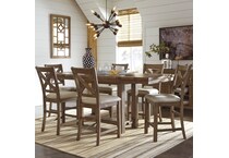  brown pub   bar units   stools   