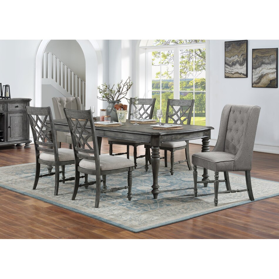  gray dining room   