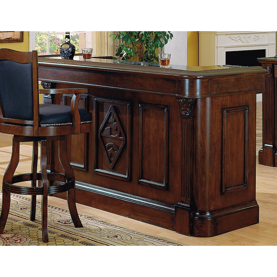  brown pub   bar units   stools   
