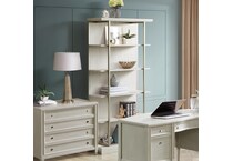  white bookcases  home office   