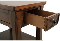  brown occasional tables all   