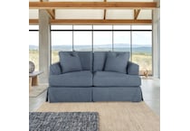  blue loveseat   