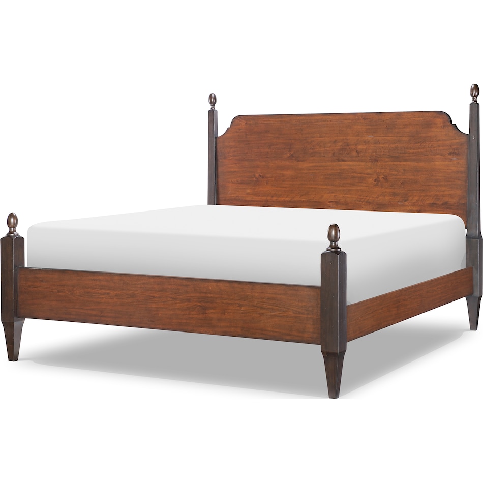  mocha & distressed cherry master bedroom   