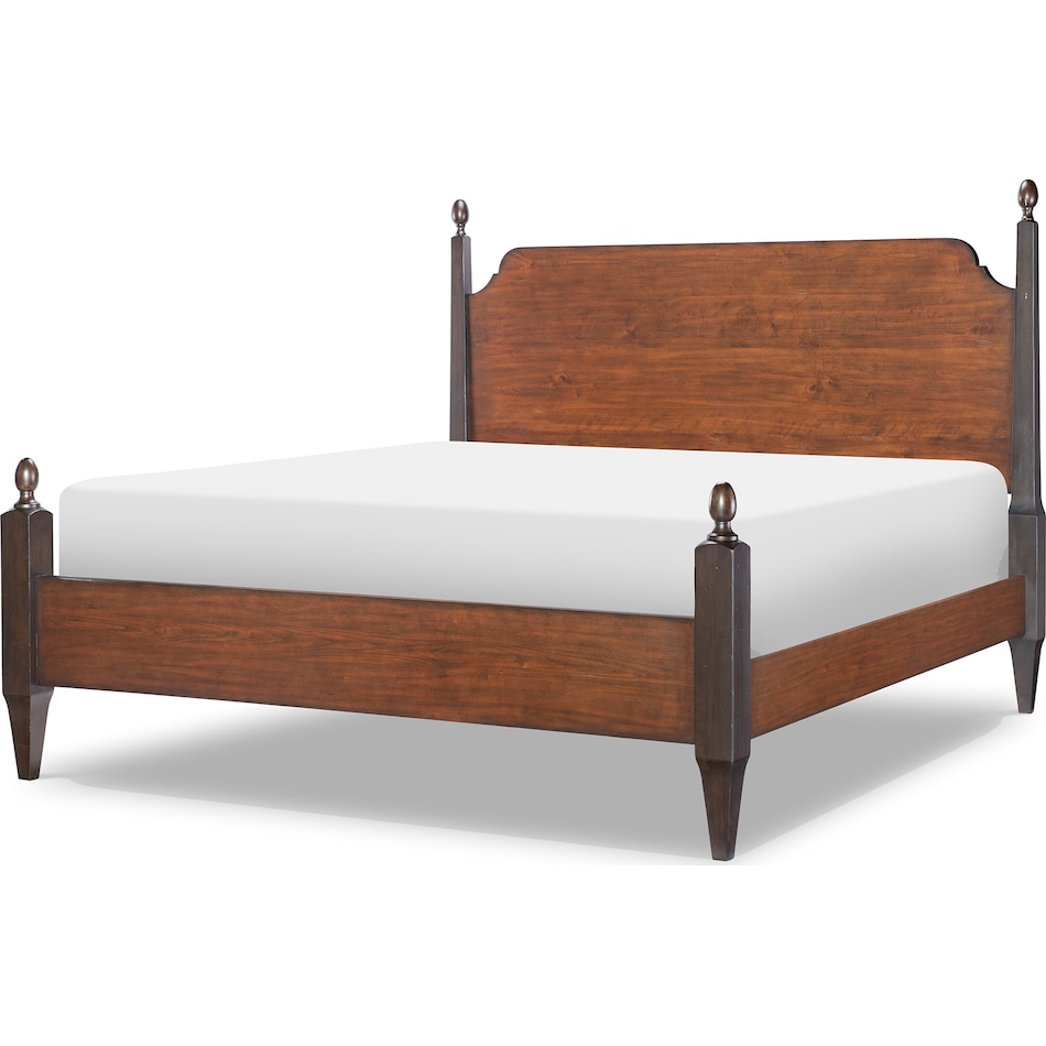  mocha & distressed cherry master bedroom   