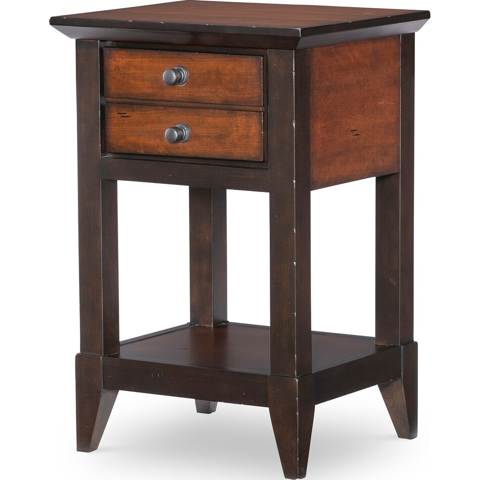  mocha & distressed cherry master bedroom   