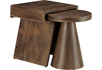  brown occasional tables all   
