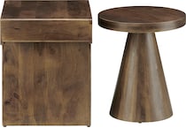  brown occasional tables all   