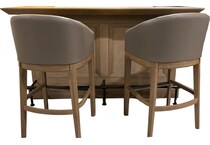  brown pub   bar units   stools   