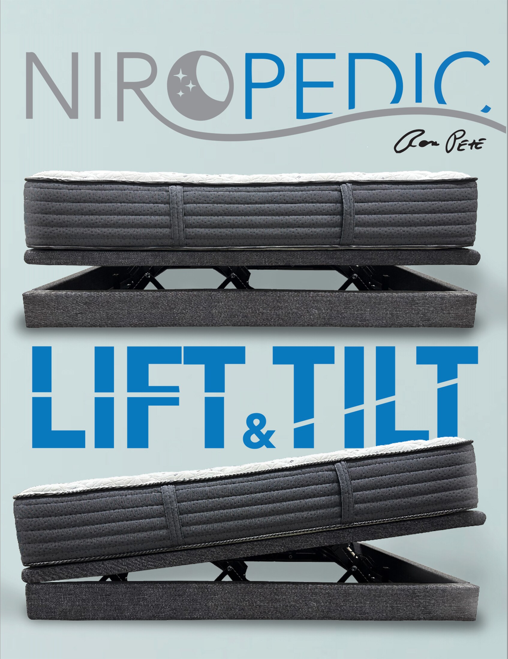 Lift and Tilt Twin Adjustable Base