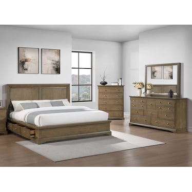French Quarters 4 Piece Queen Storage Bedroom