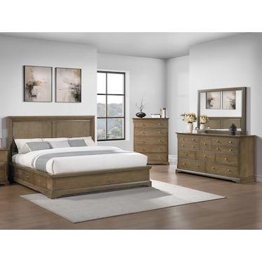 French Quarters 4 Piece King Storage Bedroom